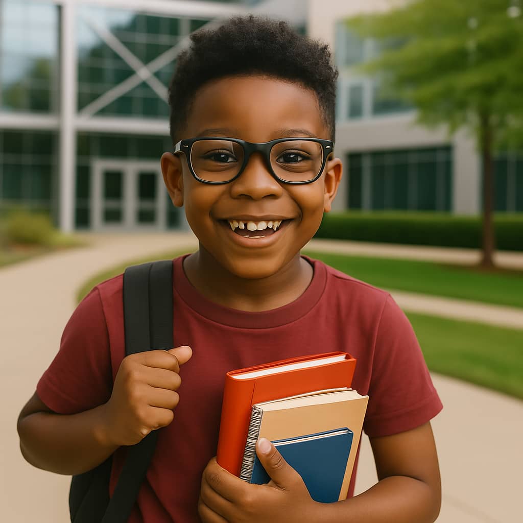 Student with laptop
